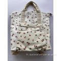 Sacs à dos mignons Girly blanc et rose à motif fleuri